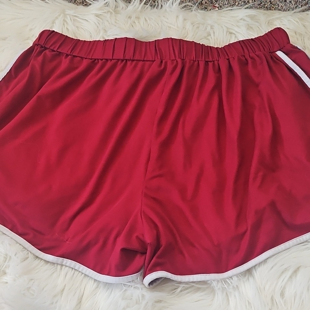 *PRICE DROP*
SHEIN Curve Red Athletic Shorts with White Trim - Picture 3 of 10
